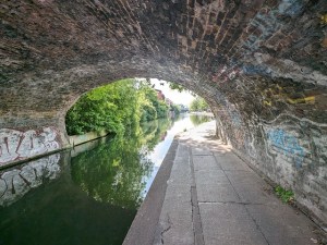The canal under a bridge