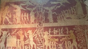 The 12th century wall painting in the church of St Peter and St Paul, Chaldon